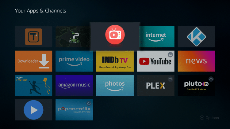 Drag AOS TV to the top of your Apps list