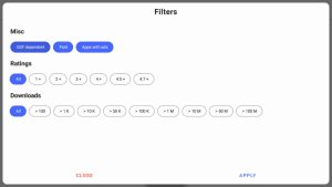 aurora store filters