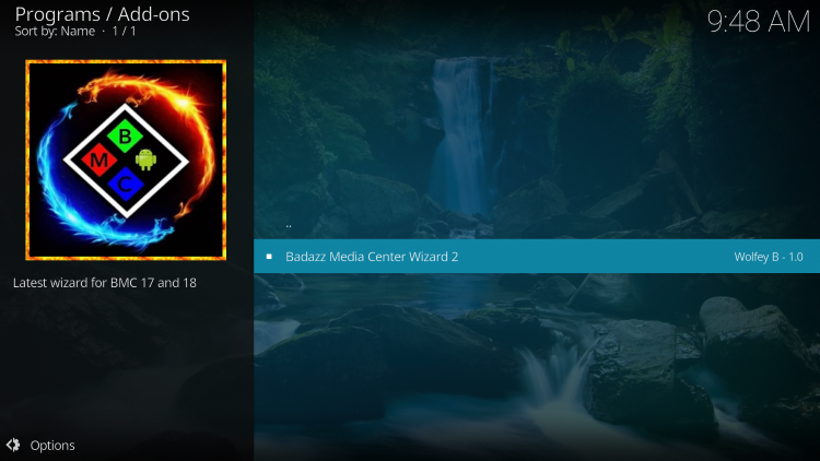 Choose Badazz Media Center Wizard 2