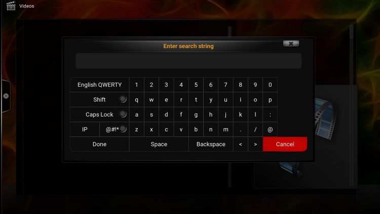 When selecting Movies or TV Shows this screen will appear. Just click Cancel.