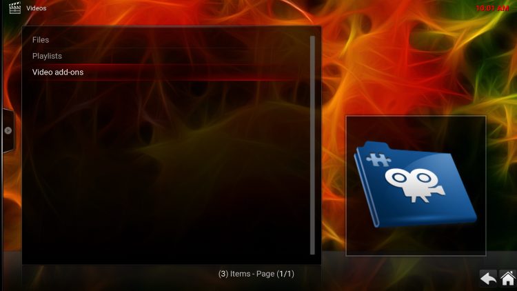 Select Video add-ons
