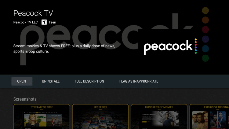 You open the Peacock TV app if you prefer, but we suggest returning back to the home screen of your Android device