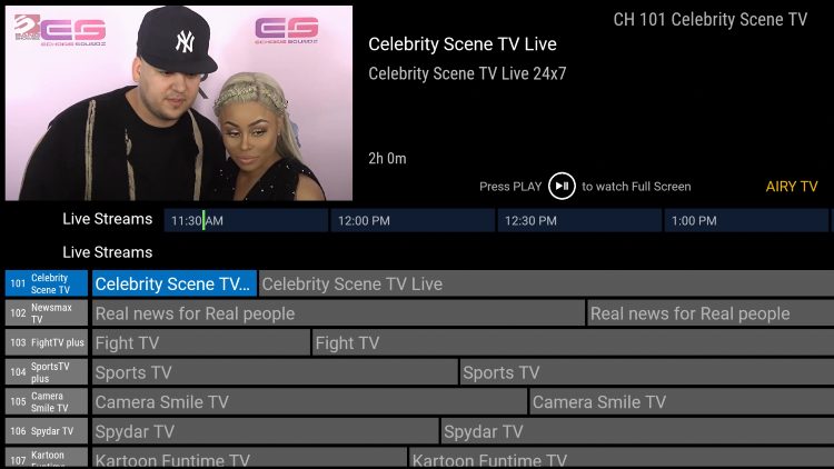 That’s it! Airy TV is now successfully installed on your Firestick/Fire TV device.