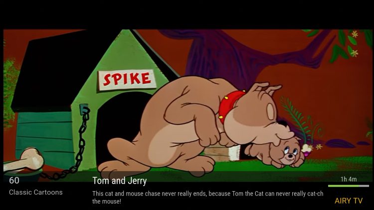 As prompted within the Airy TV app, for Full Screen viewing all you need to do is click the Play Button on your remote.