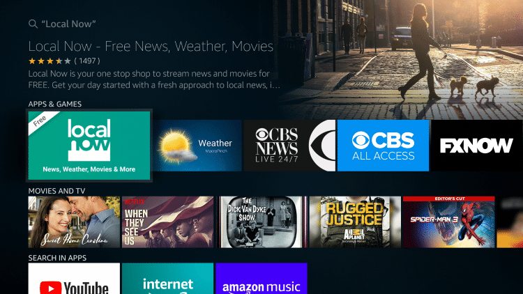 Select Local Now under Apps & Games