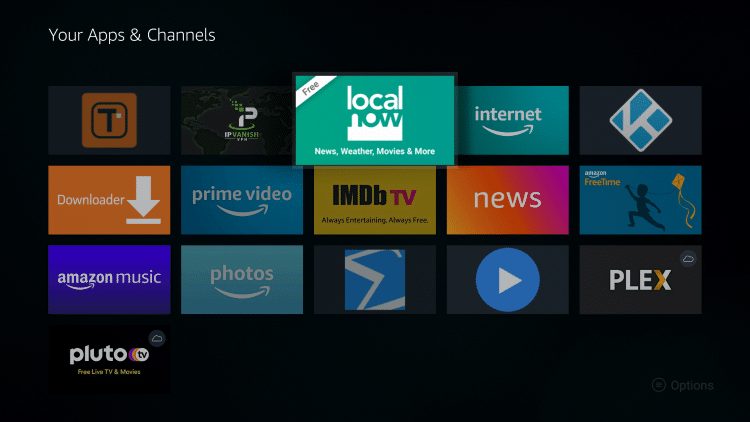 Place the Local Now app within your Apps & Channels wherever you prefer