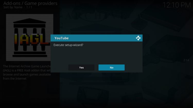 If this message appears click No