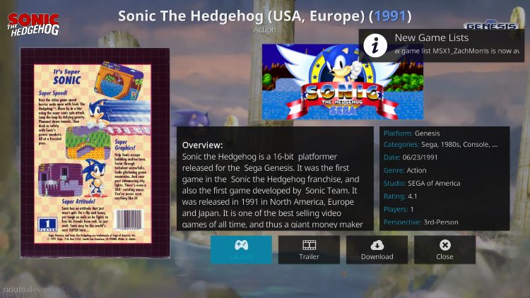 Click Launch to play kodi retro games