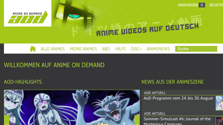 anime streaming sites aod