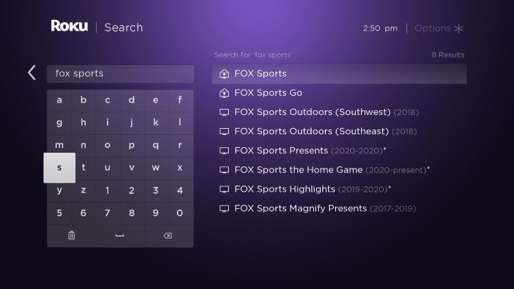 Type FOX Sports
