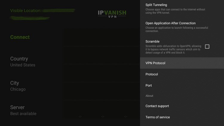 Select VPN Protocol
