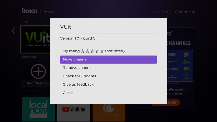 choose move channel
