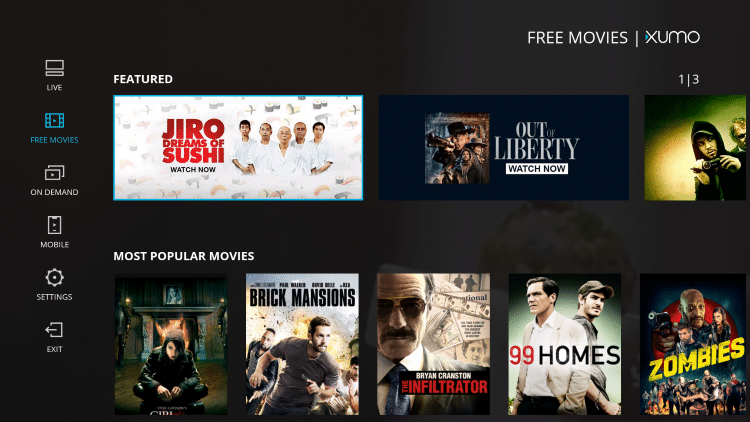 Enjoy watching free movies, on-demand content, live channels, and more!