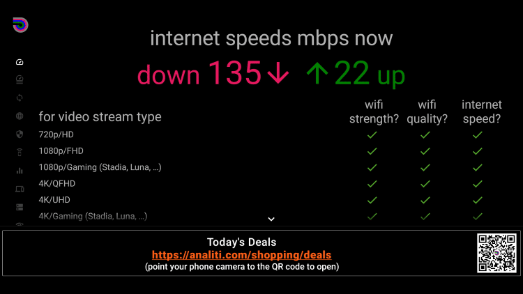 That's it! You have successfully installed Analiti Speed Test on your Android TV Device.