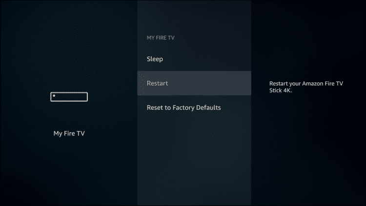 how to stop buffering on firestick - restarting your device