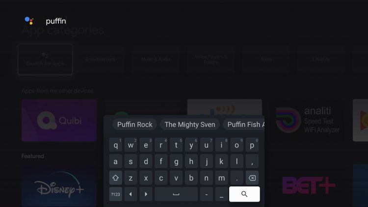 Search "puffin"