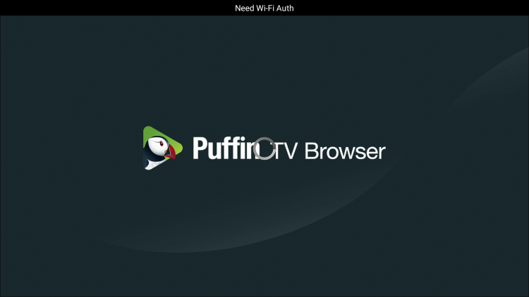 Wait a few seconds for the Puffin TV Browser to launch