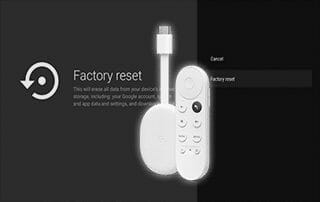 reset chromecast
