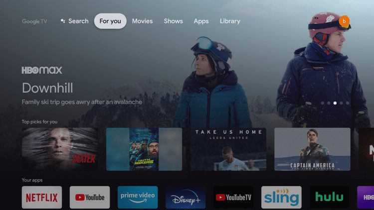 chromecast home-screen to setup chromecast
