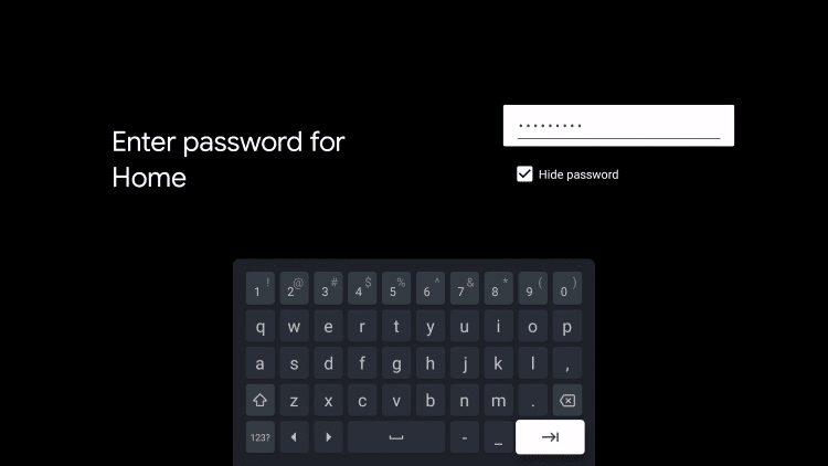 enter password if required