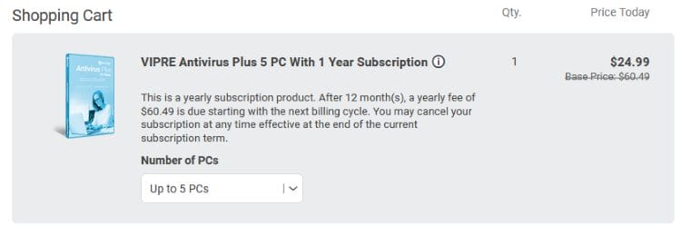 VIPRE Pricing