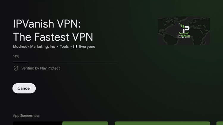 wait for the vpn for chromecast app to download