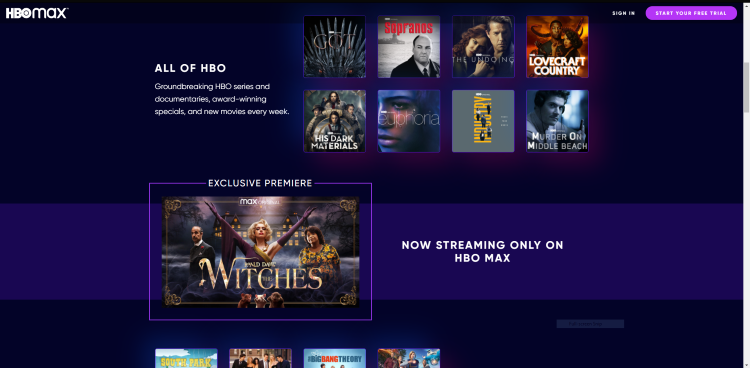 One competitive advantage that HBO Max has is its exclusive titles that other services can't provide.