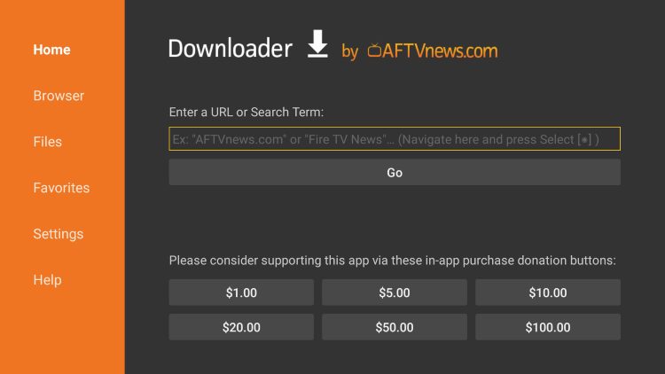 Hover over and click the search box