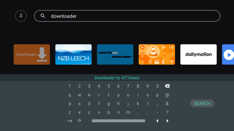 Within the search box type in 'downloader' and click Search