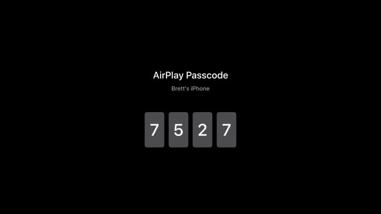 airplay passcode