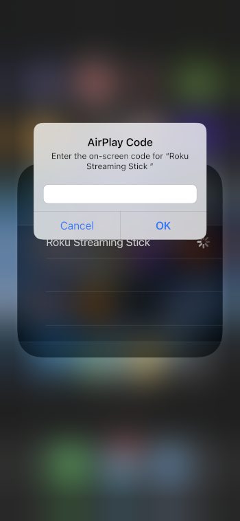 enter airplay passcode and click ok
