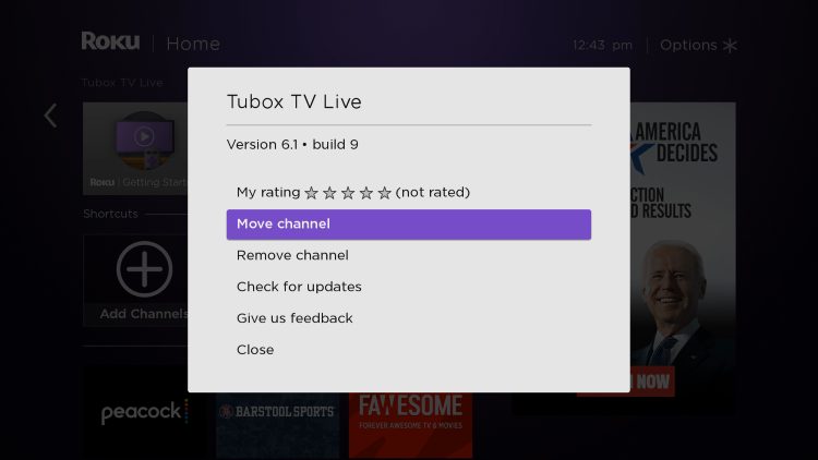 Choose Move channel