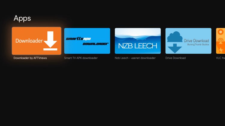 Choose Downloader by AFTVnews under Apps.