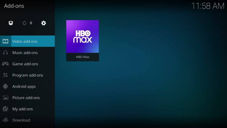 Choose Video add-ons