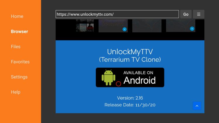 Scroll down and click the download button that says "Available on Android."