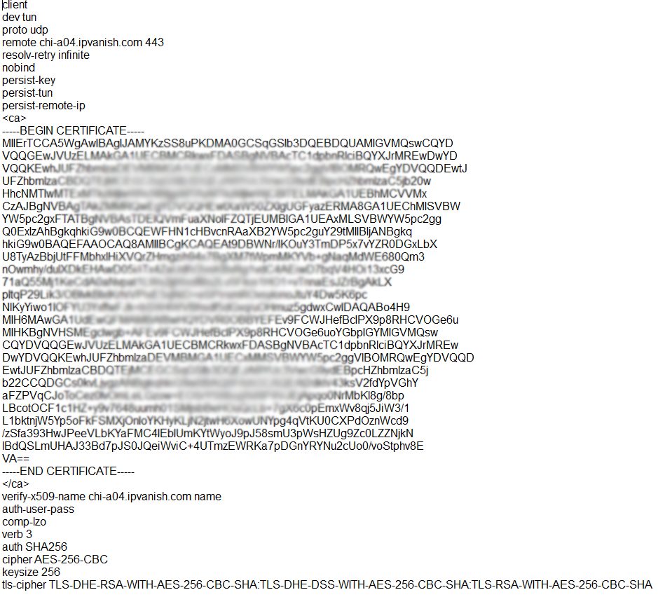 Vilfo .ovpn file