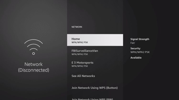 click your local network again if your firestick is not connecting to wifi