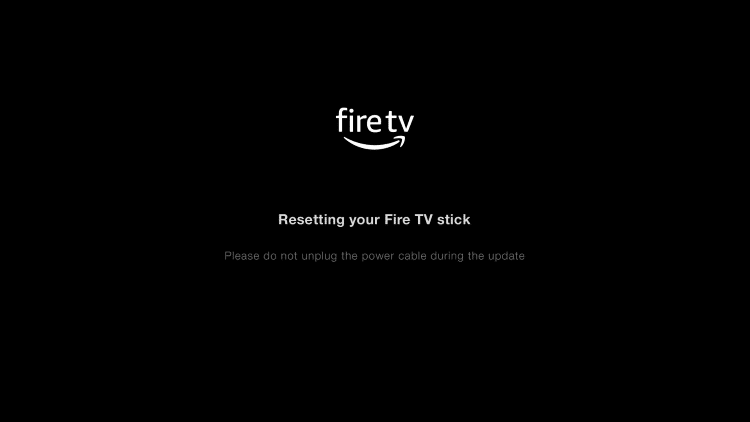 Your Firestick/Fire TV will then reboot with this screen.