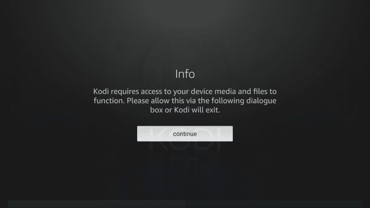 Click Continue.