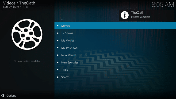 That's it! You have successfully installed The Oath Kodi Addon