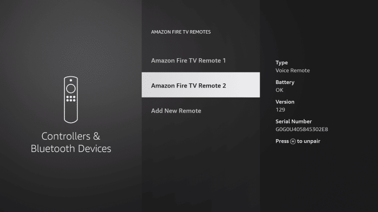 firestick remote is now paired