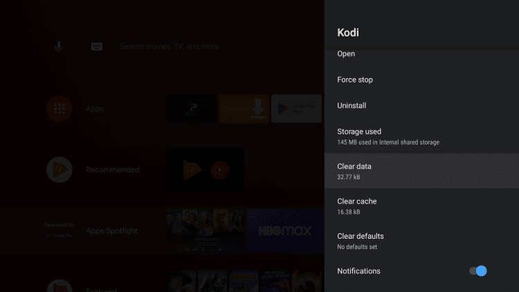 how to reset kodi theme