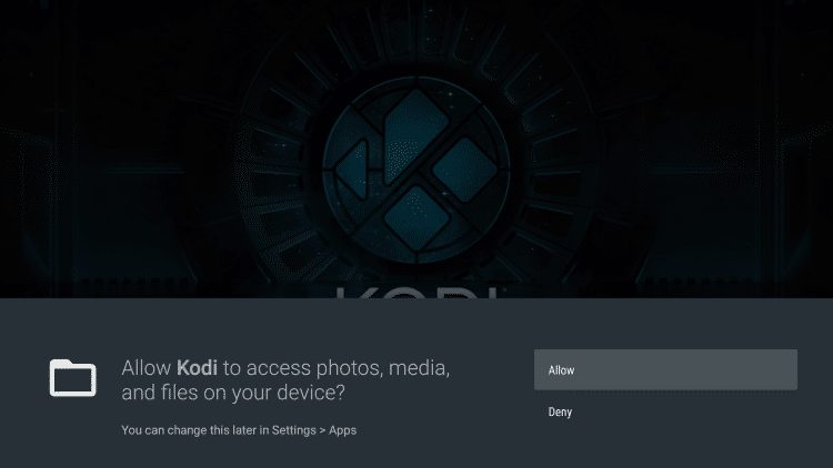 Click Allow.