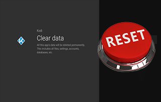 reset kodi on android