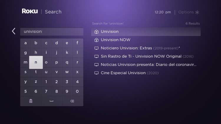 type univision