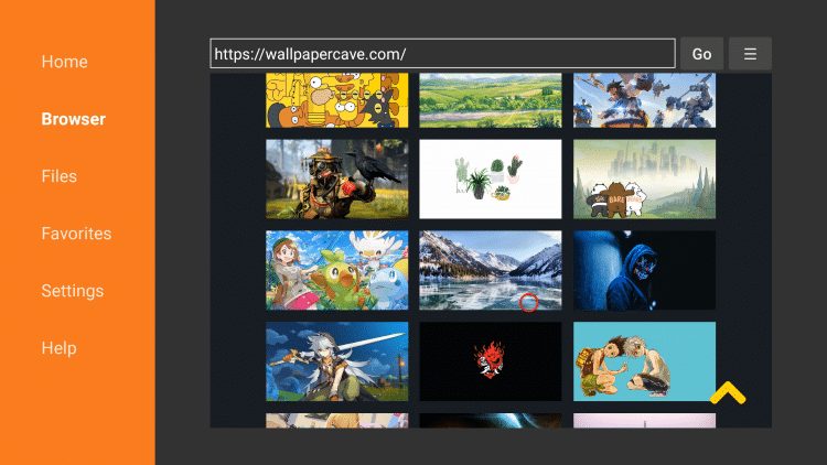 Once on the website scroll down and choose any background image you prefer for the wolf launcher