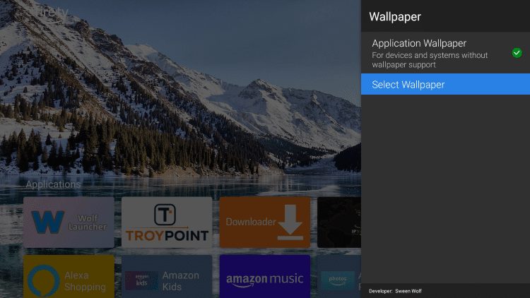 Then choose Select Wallpaper.