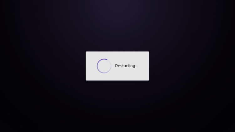 your device will restart