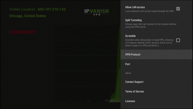 VPN Protocol is the connection protocol used by the application.