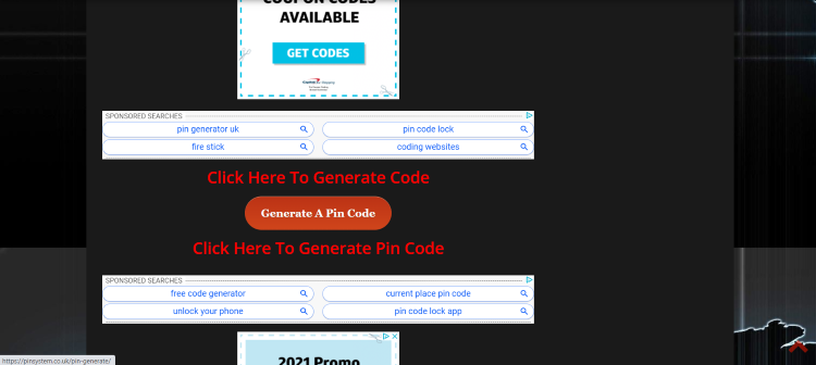 click generate a Pin Code